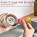 3 in 1 Rotatable Cup Lid Gap Cleaning Brush Set, for Baby Bottle, Insulation Bottle & Tight Spaces, Multifunctional Portable Crevice Cleaner Scrubber Tools, 3 Pcs
