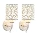 BTKDIDDDDD Applique murale, lot de 2 appliques murales blanches pour chambre à coucher, lampes de tête de lit élégantes et simples, lunaires d'intérieur adaptés au salon