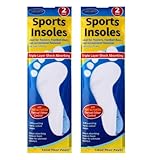 LND Gifts Sports Insoles - 4 Pairs Insoles for Men, Insoles for Women, Insoles for Kids - Shock Absorbing, Ideal for Running, Football Boots, Shoes, Trainers. Unisex Size 3-11, Cut to Size