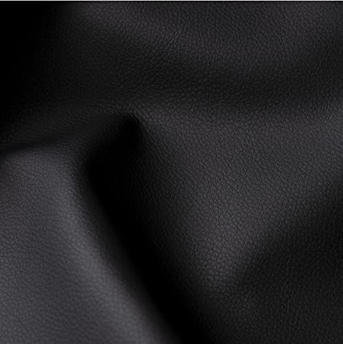 IPEA Kunstleder Schwarz für Dekor und Beschichtung 140 x 50 cm - Made in Italy - Kunstleder für Sofas, Stühle, Kleidung, Accessoires - Polsterstoff Bezugsstoff Lederoptik - Halben Meter