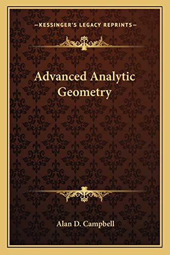 Advanced Analytic Geometry
