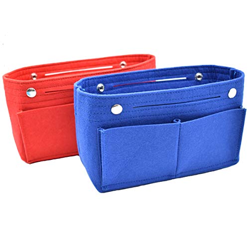 Zliger 2 Pièce Organisateur de Sac à Main,Feutre Poids léger Intérieur Organiseur de Sac Femme Multi Poches Petit Sac Organiseur pour Un Usage Quotidien et de Voyage Cover