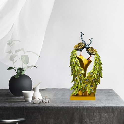 Estatua de Pavo Real de Resina para Decoración Hogar miniatura 5