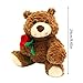 Oso Que Sostiene Rosa, Peluche Oso De San Imagen de Oso Que Sostiene Rosa, Peluche Oso De San