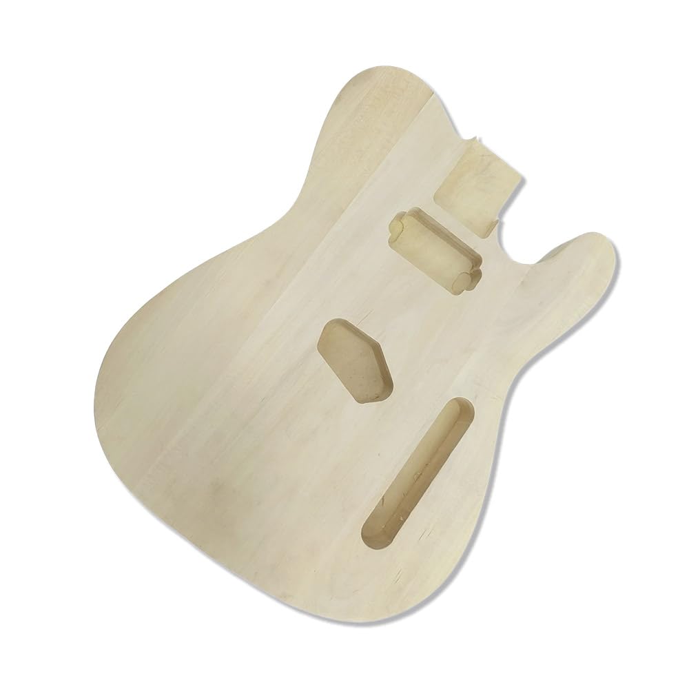 Vetimobato T-Style Solid Wood Electric Guitar Body Blank for Enthusiasts Unfinished Guitar Body Replacement for Custom Project (03)