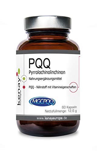 PQQ Pyrrolochinolinchinon 20mg pro Tagesdosis - pflanzliche Kapsel - Vegan - Ohne Magnesiumstearat - 60 Kapseln vege KENAY EUROPE