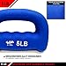 JFIT Neoprene D-Grip Dumbbell Weight, 5LB