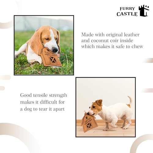 Image of Dog Toys Leather Shape Perfect for Pets-Dog & Cats (Pack of 1, Tan)