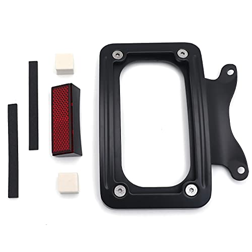 Httmt Mt389-Bk Black Laydown Curved License Plate Bracket Tag Holder Compatible With '10-Later Flhx, Flhxs, Flhxse, Fltrx, Fltrxs And '10-'12 Flhxse (Street Glide Flhx/Road Glide Fltrx) #TOP4