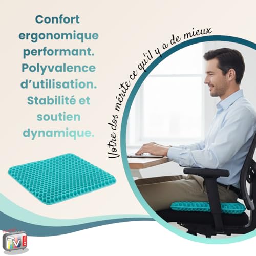 Confort maison bureau voiture chaise optimisé avec le coussin de siège ergonomique - 5