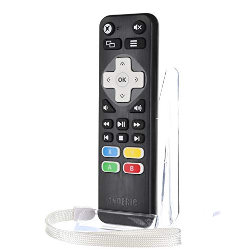 media center remote receiver - Anderic Xbox One Media Remote Control with Learning - Standard IR Xbox Remote with A,B,X,Y Buttons - Works for Xbox One, Xbox One S, Xbox One X - RRXB01