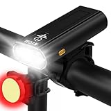 Amazon.co.uk NYOM Bike Lights Set Front and Back, 2400 Lumen Super Bright Bike Light, USB-C Rechargeable 5200mAh, IPX5 Waterproof Bicycle Lights with 4 Modes for Road and Mountain Cycling (T6) #ad #ad