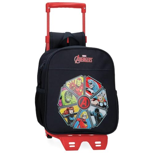Disney MARVEL Zaino per bambini, in poliestere, tasche laterali, spallacci larghi, maniglia superiore per appenderlo, con etichetta con nome, sistema magic Fix.
