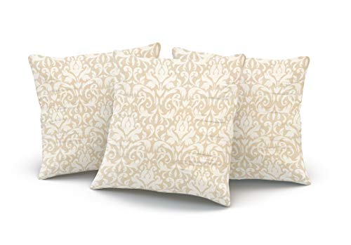 Xiuba Throw Pillow Covers Case Beige Classic Damask Decorative Pillowcase Cushion Cover 26X26 Inch European Size Double Sided Design Printed #TOP2