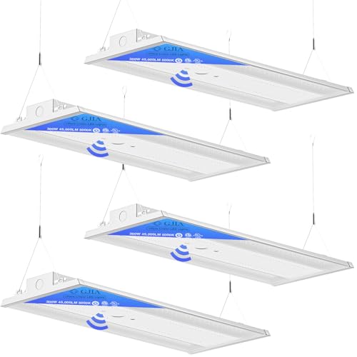 G GJIA LED Linear High Bay Light 4-Pack, 300W...