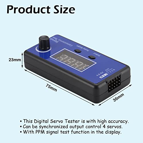 Geekstory HJ Digitaler RC Servo Tester ESC Konsistenz Tester Controler Controler Test für RC Hubschrauber Flugzeug Auto