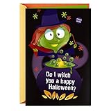 Hallmark Funny Halloween Card with Light and Sound for Kids (Witch You a Happy Halloween)