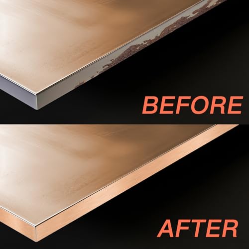 Image of GSCIT Club Rose Gold Edge Banding, 1 /2 Inch x 100ft Aluminum Brushed Edge Banding PVC Edge Trim for Cabinet Repair Furniture