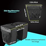 Eyein Bike Pannier Rear Rack Bag, 28L Waterproof Double Bicycle Rear Seat Trunk Carrier, Reflective Anti-Tear Cycle Saddle Luggage Pack Storage Pouch for Grocery Shopping Commuter Long Cycling Touring - Image 3