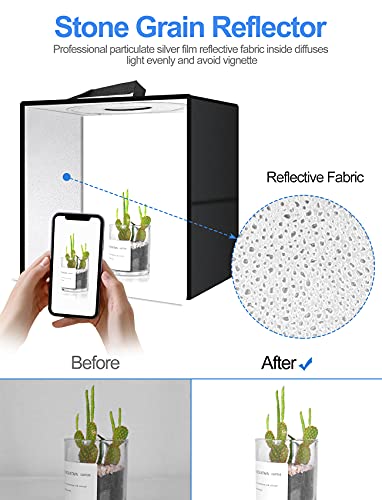 12"X12" Photo Studio Light Box, Gloshooting Portable Photo Box With 120 Led Lights, Professional Dimmable Photography Table Top Shooting Tent Kit With 6 Color Backdrops For Small Items Product Jewelry #TOP4