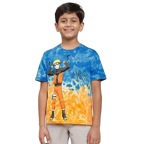 Image of Kidsville Naruto Printed Regular Fit Multicolor Cotton Boy's T-Shirt