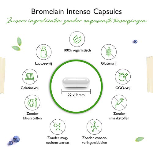 Bromelain Intenso - 750 mg (1800 F.I.P) - 120 maagsapresistente capsules (DRcaps®) - natuurlijk ananasextract… - Image 6
