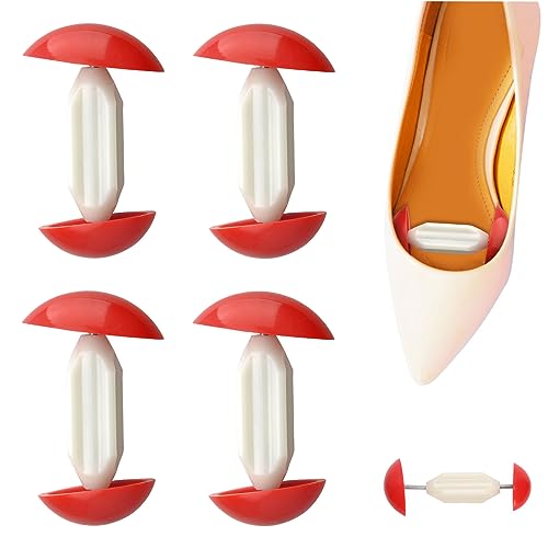 HENGBIRD 4 ensanchadores de zapatos, estiradores de zapatos ajustables para hombres y mujeres, expansores de zapatos rojos, extensor de ancho, mini árboles de zapatos para un ajuste perfecto y