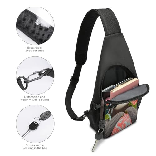 Bolso cruzado casual deportivo para viaje y senderismo miniatura 4