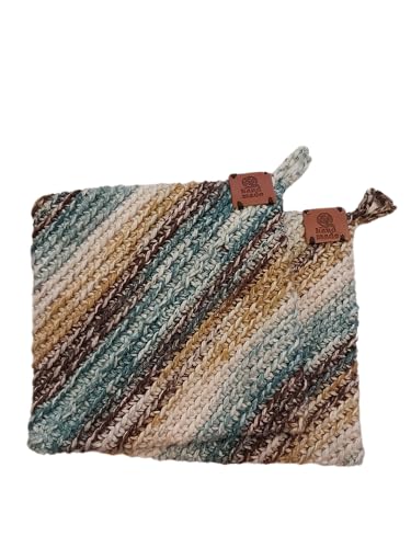 Handmade Crochet Pot Holders- Variegated Color Collection - 6
