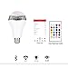 Produktbild Smart Birne, LESHP E27 LED RGB Farbe Wireless Bluetooth Musik Smart Birne mit Lautsprecher Fernbedienung APP Dimmable Glühbirnen für iPhone IOS Android Weiß C