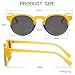 NIDOVIX Vintage Polarized Sunglasses for Men Women Round Retro Classic Fashion Eyewear UV400 Protection Sun Glasses (Yellow&Blue/Grey)