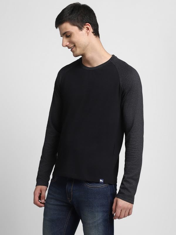 Image of Dennis Lingo Men's Cotton Crew Neck Tshirt, Regular Fit Long Sleeve