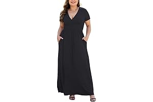 Women's L-5XL Short Sleeve Maxi Dress: Comfort and Style in One