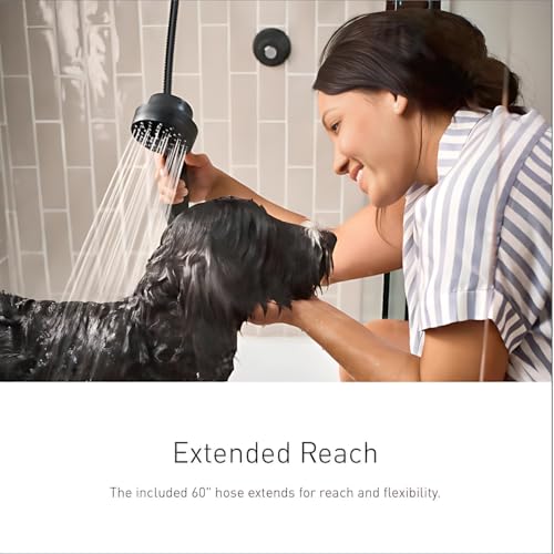 Moen Magnetix 82137SRN Graeden Spot Resist Brushed Nickel grifo para bañera y ducha con 1 manija y válvula miniatura 6