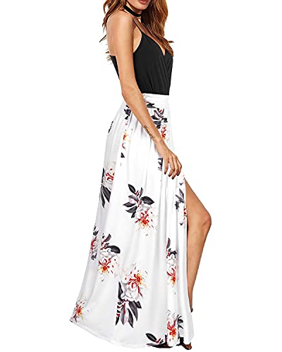 Image of Newshows Women's 2026 Lightweight Summer Wedding Guest Beach Vacation Casual V Neck Split Flowy Maxi Dress