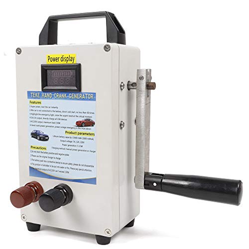 Generador manual con manivela y cargador USB de 150 W para exteriores, viajes, campamentos y emergencias miniatura 2