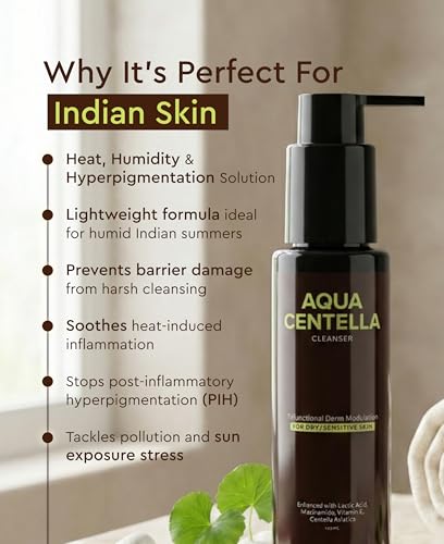 Image of R.O.A Skincare Aqua centella dry skin face wash for glowing hydrated skin