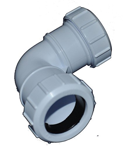 Compression 32mm Waste Pipe 90 Degree Bend