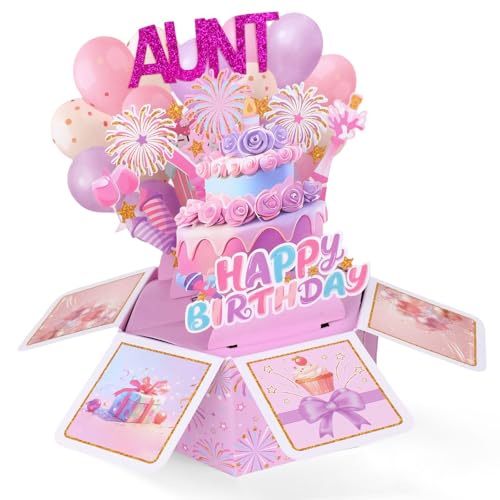 Happy Birthday Aunt |bvAbvJ[h ʔD ԉ P[L fUC 3D O[eBOJ[h t  q̃NGCeBuȃMtg fւ̊ÂaMtgJ[h