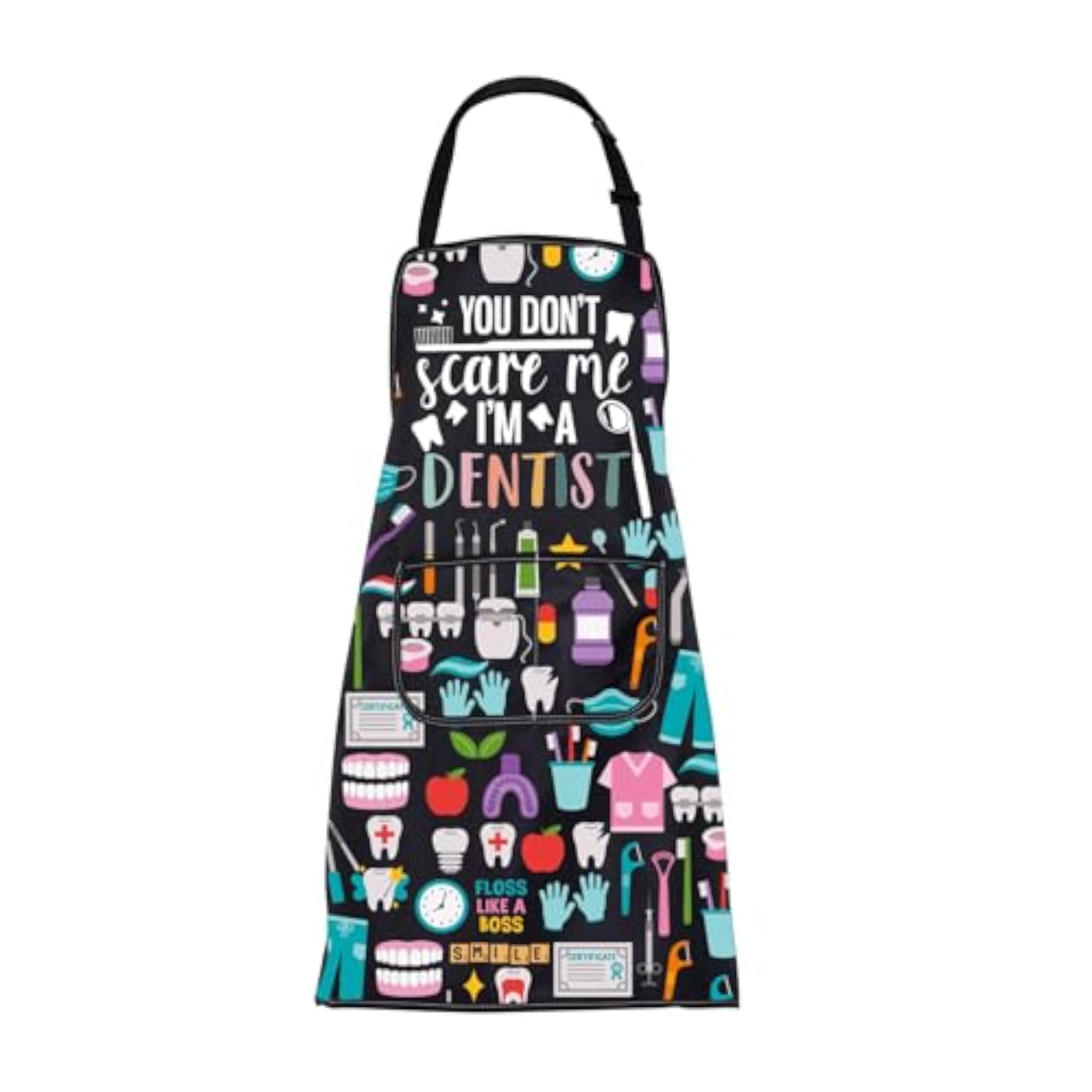 Dentist Apron with Pockets, Funny Dental Gifts