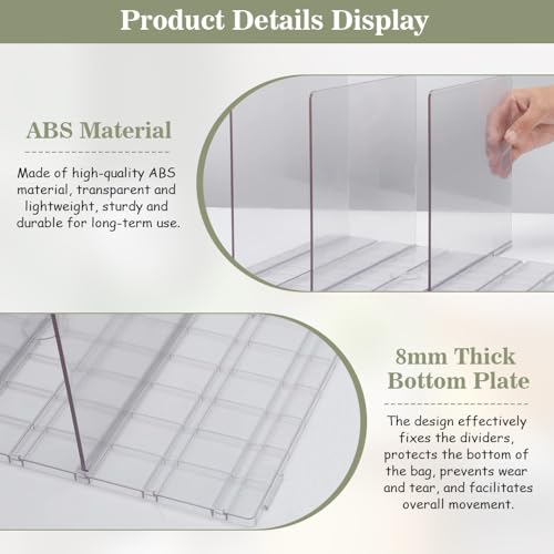 ADERTOS 4 Stück Regaltrenner Kleiderschrank Regalteiler Transparent Abnehmbarer Regaltrenner Schrank Verstellbar Schrankteiler Kunststoff Trennwand für Kleindung Schlafzimmer Bücherregal Küche