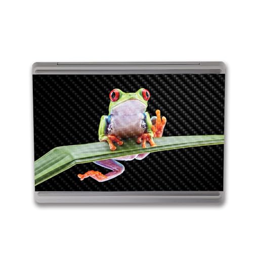 Image of MightySkins Carbon Fiber Skin Compatible With Microsoft Surface Laptop Go 3 (2023) Full Wrap Kit - Hangin Tree Frog | Protective, Durable Textured Carbon Fiber Finish | Easy To Apply | Made in the USA