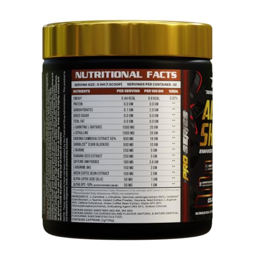 Image of Ripped Up Nutrition Alpha Shred Fat Burner - 150g, Cola Fizz | With Carbliss for Blocking Carbs by 40-60% | Weight Management & Metabolism Booster | Enriched with Garcinia Cambogia, Coffee Bean Extra, Caffeine