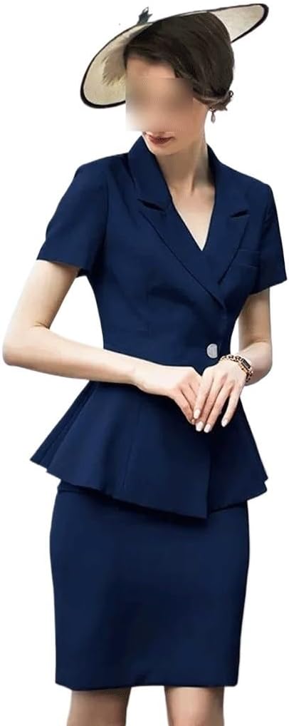White-Collar Formal Wear Short-Sleeved Suit Dress Professional Women's Fashion Temperament