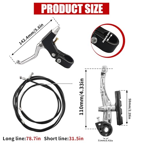 image for RAHQHD Complete Bike Brakes Set，Inner and Outer Callipers Cables Lev