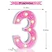 Foaky LED Letter Lights Sign Light Up Pink Letters Sign for Night Light Wedding/Birthday Party Battery Powered Christmas Lamp Girls Gifts, Number 3,30th 13th Birthday Decorations (3)