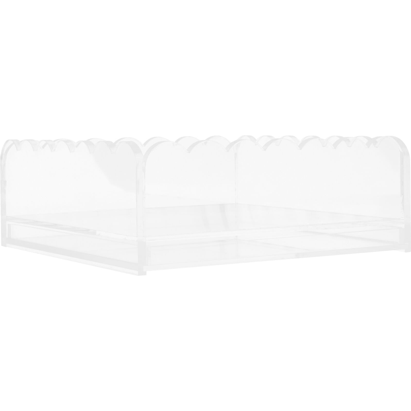 Plateau acrylique transparent contre le désordre du bureau, avec tiroir secret pour serviettes