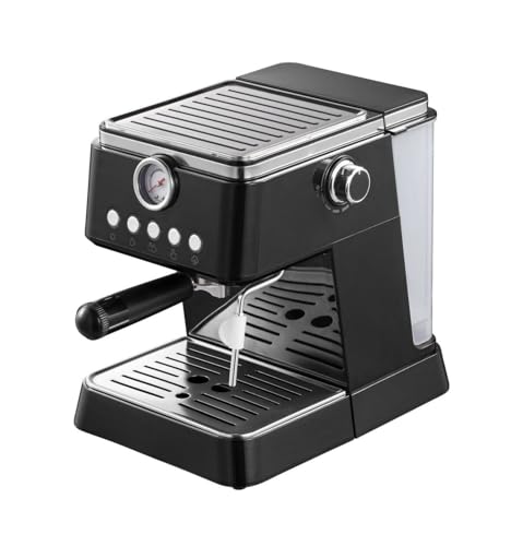 TIMDU コーヒーメーカー エスプレッソマシン カフェラテマシーン 半自動 ラテメーカー コーヒーマシン 15/20Bar圧力 110V オールインワン半自動コーヒー 軽量 ステンレス ワンボタン操作 お手入れ簡単 新年ギフト/新築祝い/誕生日ギフト (