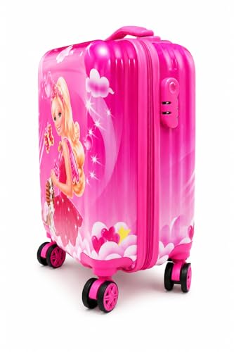 Image of Girl's Polycarbonate Kids Light Weight Brown Baby Printed Abs Trolley Suitcase Bag Travel Suitcase for Kids; Trolley Bag(No-511)