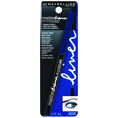 Maybelline New York Eye Studio Master Drama Cream Pencil Liner, Sapphire Strength 420, 0.01 Ounce - //coolthings.us